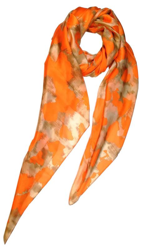 Seidenschal Melia Leopard Orange